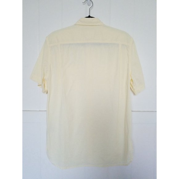 DENIM & SUPPLY Mens Regular Fit  S/S Button Front Logo Shirt M Light Yellow - Picture 6 of 8